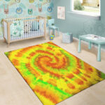 Yellow Tie Dye Sillvela Area Rug