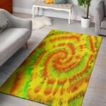 Yellow Tie Dye Sillvela Area Rug