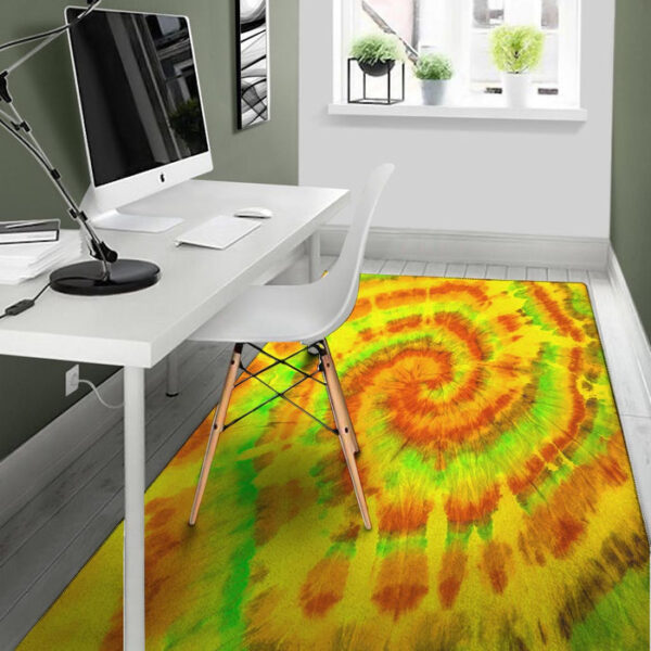 Yellow Tie Dye Sillvela Area Rug