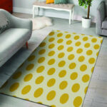 Yellow White Polka Dot Sillvela Area Rug
