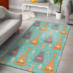 Yoga Meditation Pattern Print Sillvela Area Rug