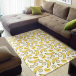 Yummy Banana Pattern Print Sillvela Area Rug