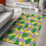 Zig Zag Pineapple Print Sillvela Area Rug