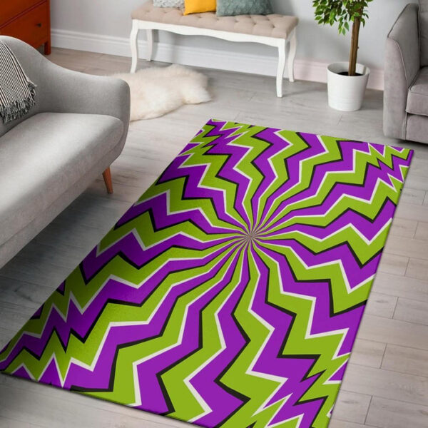 Zigzag Optical illusion Sillvela Area Rug