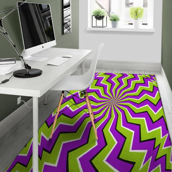 Zigzag Optical illusion Sillvela Area Rug