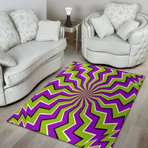 Zigzag Optical illusion Sillvela Area Rug