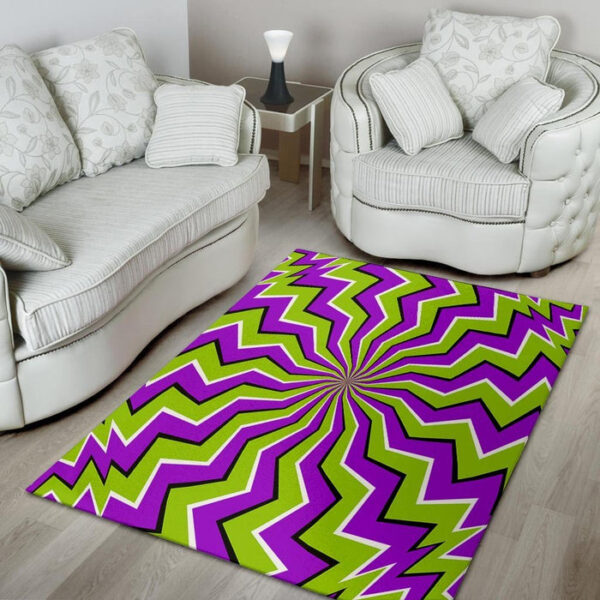 Zigzag Optical illusion Sillvela Area Rug
