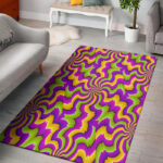 Zigzag Psychedelic Optical illusion Sillvela Area Rug
