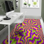 Zigzag Psychedelic Optical illusion Sillvela Area Rug