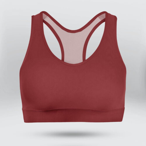 Cherry Red Sports Bra for Women