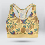 Tropical Fruits and Animals Sports Bra for Women