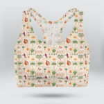 Tropical Patchwork Pattern Sports Bra for Women
