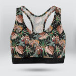 Tropical Forest Pattern Sports Bra for Women