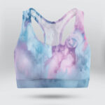 Surreal Pastel Smoke Art Sports Bra for Women