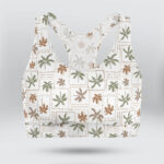 Geometric Tropical Palm Tree Sports Bra for Women