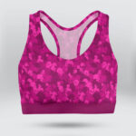 Skull Camo Pattern Sports Bra for Women