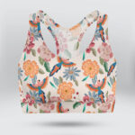 Parrot and Tropical Flower Sports Bra for Women