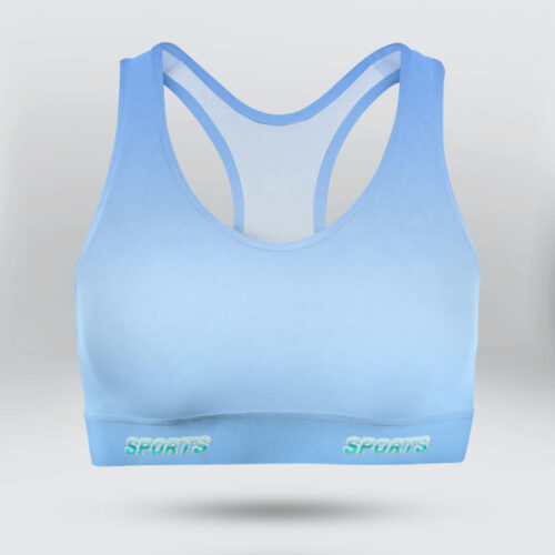 Light Blue Sports Bra for Women