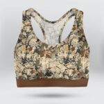 Tree Forest Camo Pattern Sports Bra for Women