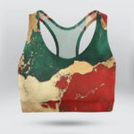 Marble Texture Backgrounds Sports Bra for Women