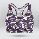 Army Purple Camo Sports Bra for Women