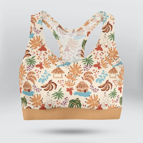 Summer Vacation and Beach Houses Sports Bra for Women