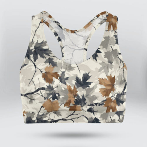Hunting Camo Pattern Sports Bra for Women