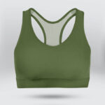 Dark Olive Green Sports Bra for Women