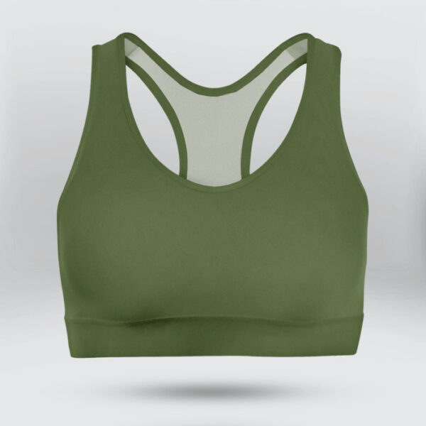 Dark Olive Green Sports Bra for Women