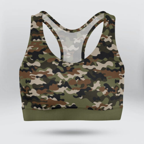Army Camo Sports Bra for Women