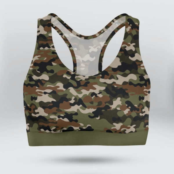 Army Camo Sports Bra for Women