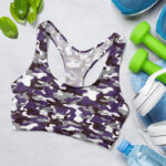 Army Purple Camo Sports Bra for Women