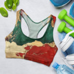 Marble Texture Backgrounds Sports Bra for Women