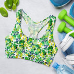 Abstract Fish on White Background Sports Bra for Women