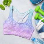 Colorful Fish Scale Sports Bra for Women