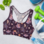 Marine Plants Pattern Sports Bra for Women