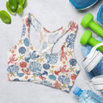 Marine Life Pattern Sports Bra for Women