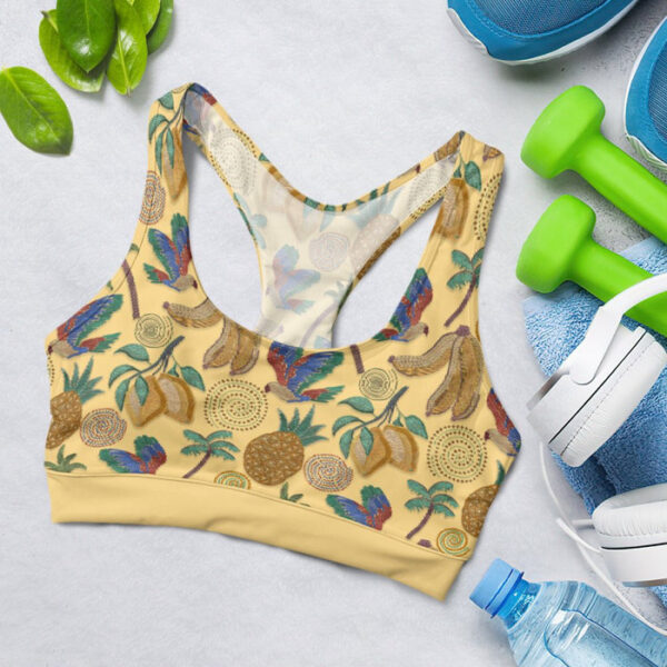 Tropical Fruits and Animals Sports Bra for Women
