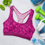 Skull Camo Pattern Sports Bra for Women