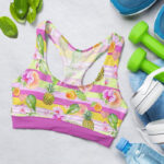 Tropical Fruit and Flowers Sports Bra for Women
