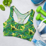 Tropical Leaves Sports Bra for Women