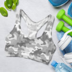 Army Gray Camo Sports Bra for Women