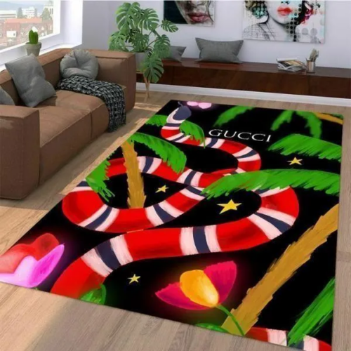 Gucci Snake Luxury Area Rug For Home Decorations Mat Type 11
