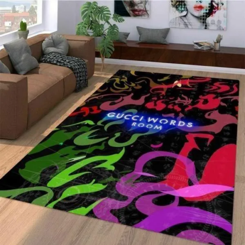 Gucci Inspired Luxury Area Rug For Home Decorations Mat