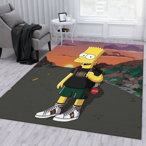 Gucci The Simpsons Luxury Area Rug For Home Decorations Mat Type 1