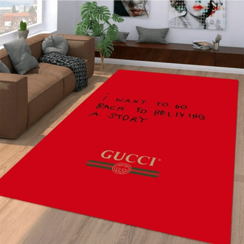 Gucci Red Luxury Area Rug For Home Decorations Mat Type 01
