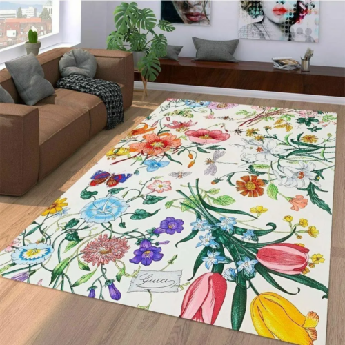 Gucci Flower Luxury Area Rug For Home Decorations Mat Type 6