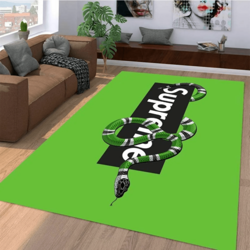 Gucci Supreme Snake Luxury Area Rug For Home Decorations Mat