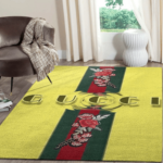 Gucci Yellow Luxury Area Rug For Home Decorations Mat