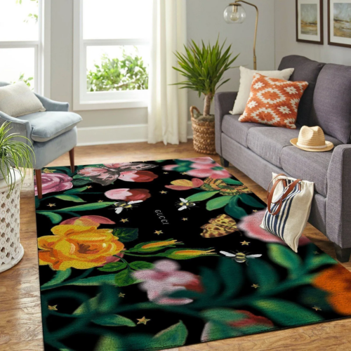 Gucci Flower Luxury Area Rug For Home Decorations Mat Type 1